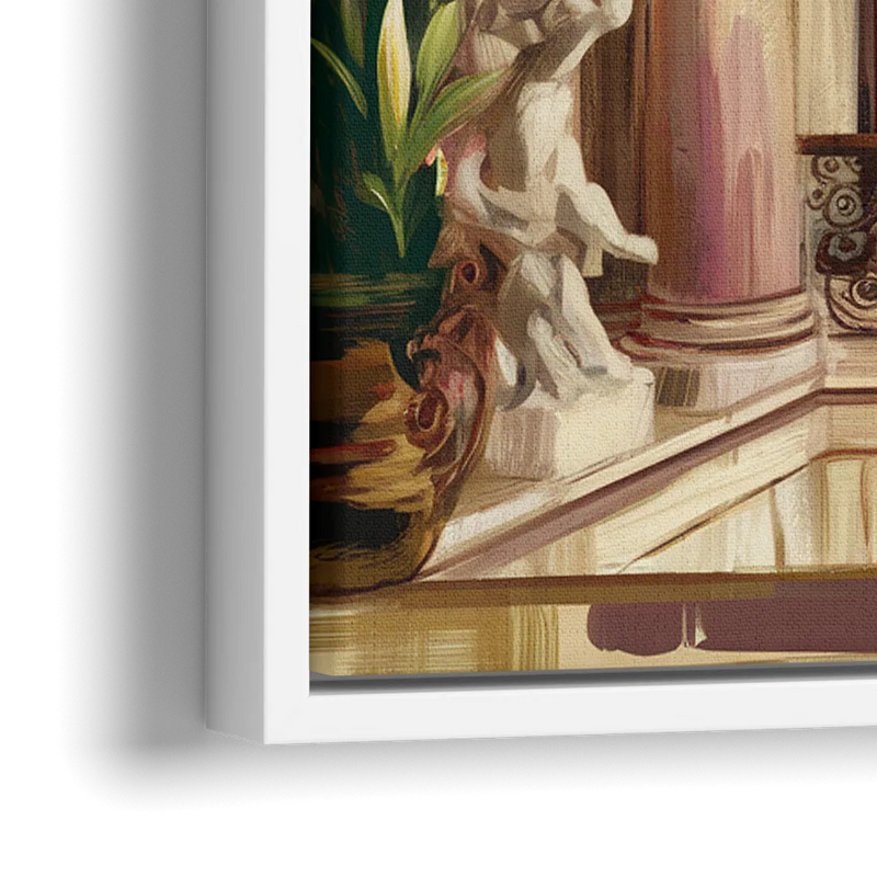 Franklin Architectural Beauty - Close-Up White Frame Canvas