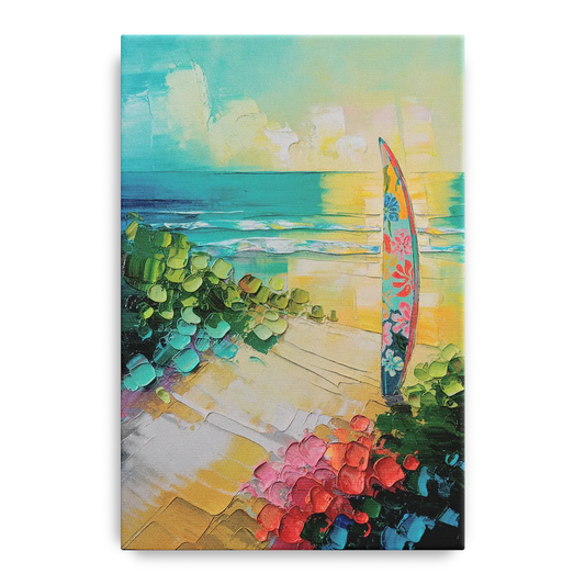 Honolulu Surfboard Vibes - Canvas Wall Art