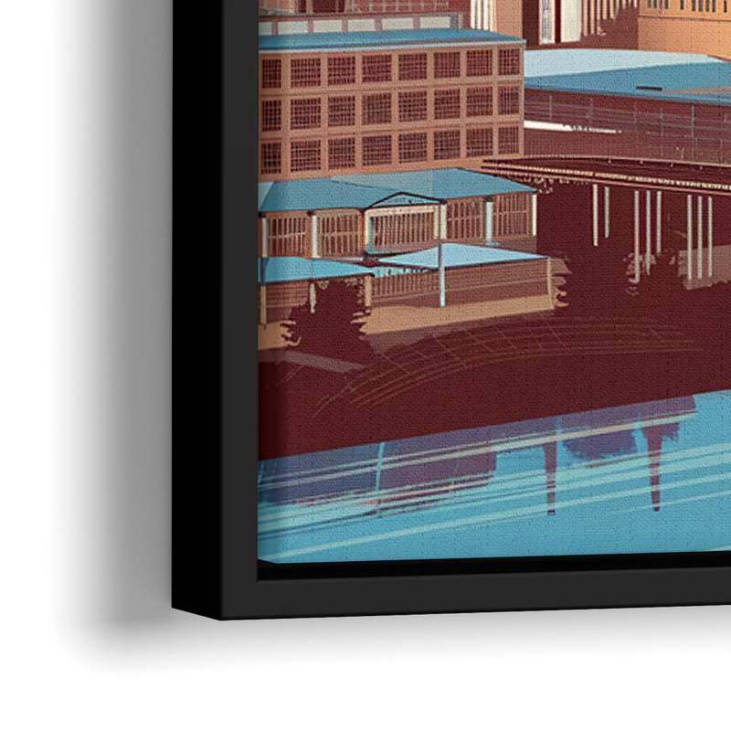 Nashville Historic Landmarks - Close-Up Black Frame Canvas