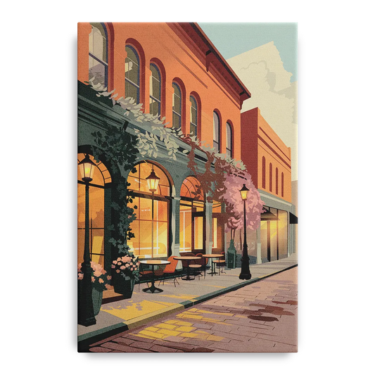 Lubbock Downtown Charm - Canvas Wall Art