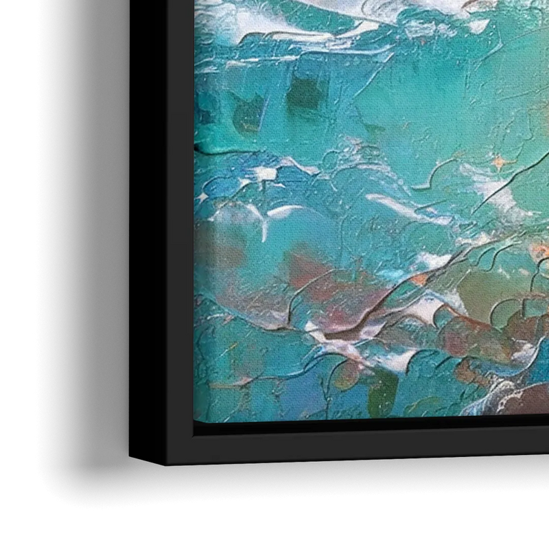 Mackinac Island Ferry Crossing - Close-Up Black Frame Canvas