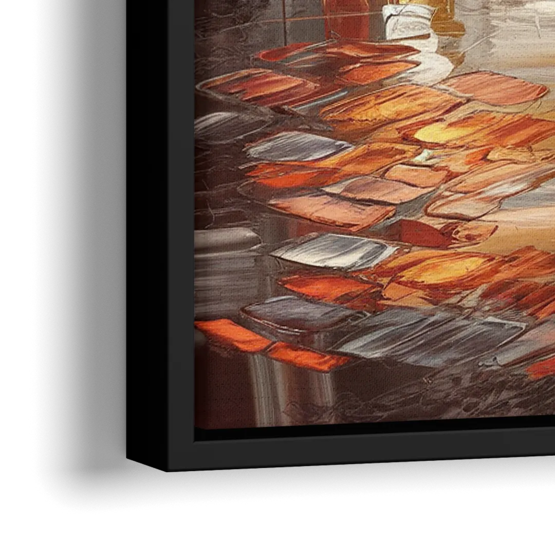 Corona Serene Landscape - Close-Up Black Frame Canvas