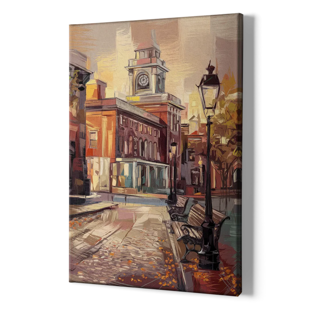 Philadelphia Historic District - Canvas Print Art Sides