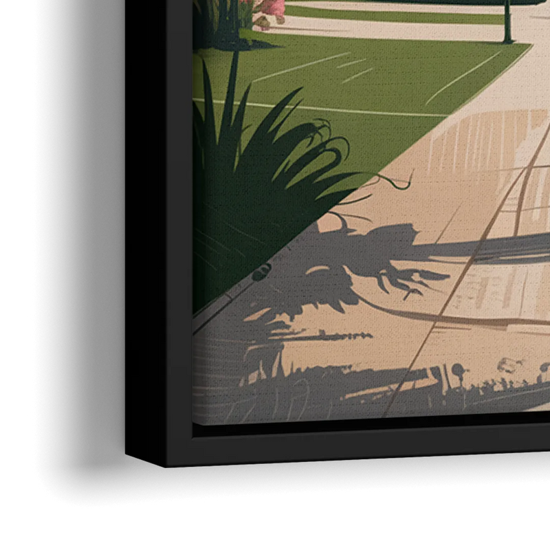 Casa Loma Historic View - Close-Up Black Frame Canvas