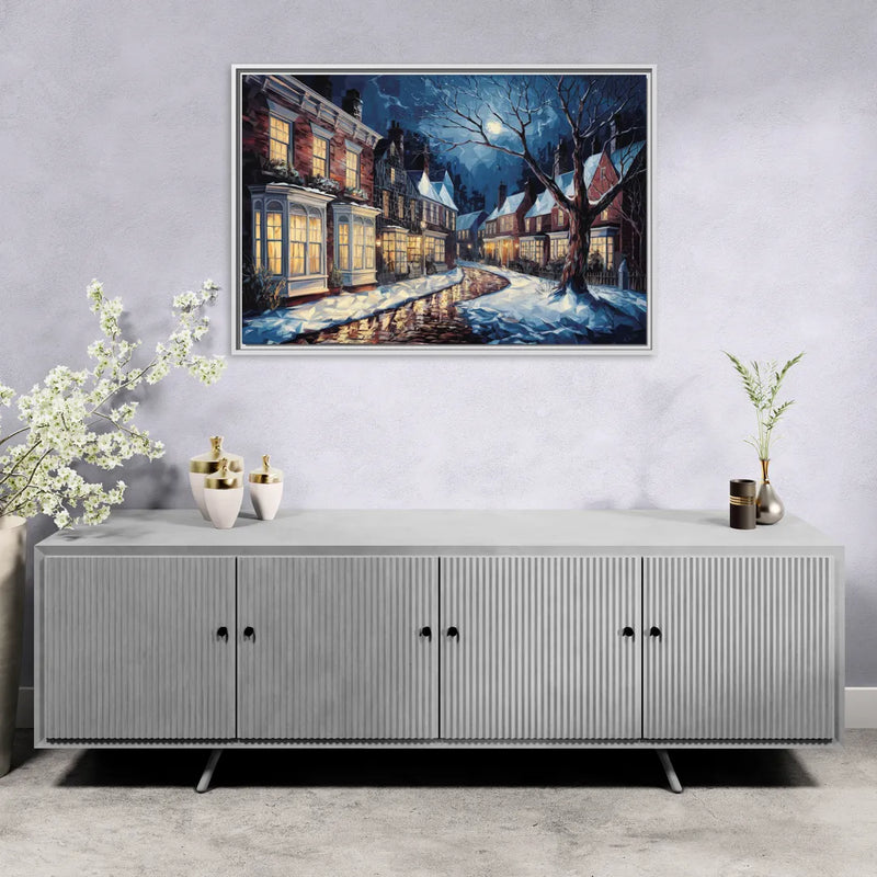 New Hope Historic Downtown - Living Room White Frame Canvas