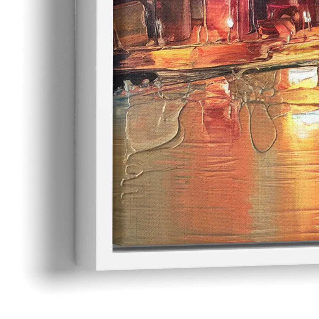 Cleveland Historic Landmarks Watercolor - Close-Up White Frame Canvas