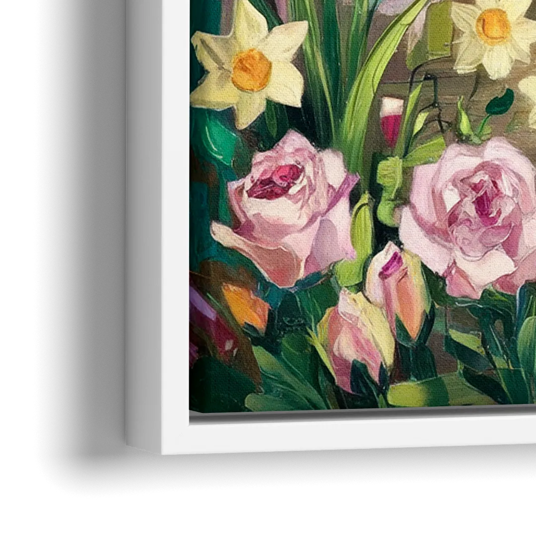Norfolk Botanical Gardens - Close-Up White Frame Canvas