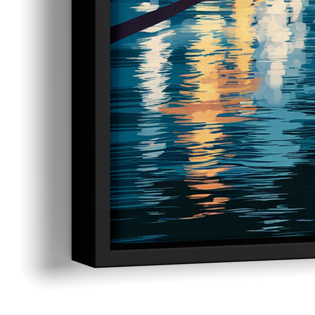 Henderson City Lights - Close-Up Black Frame Canvas