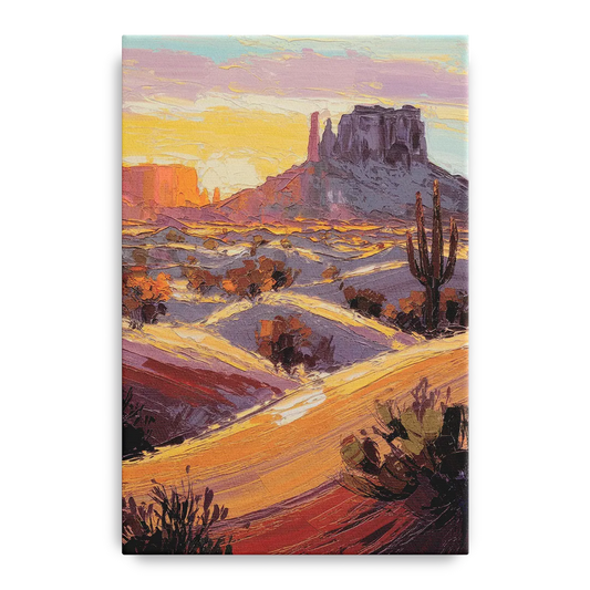Mesa Desert Sunset - Canvas Wall Art