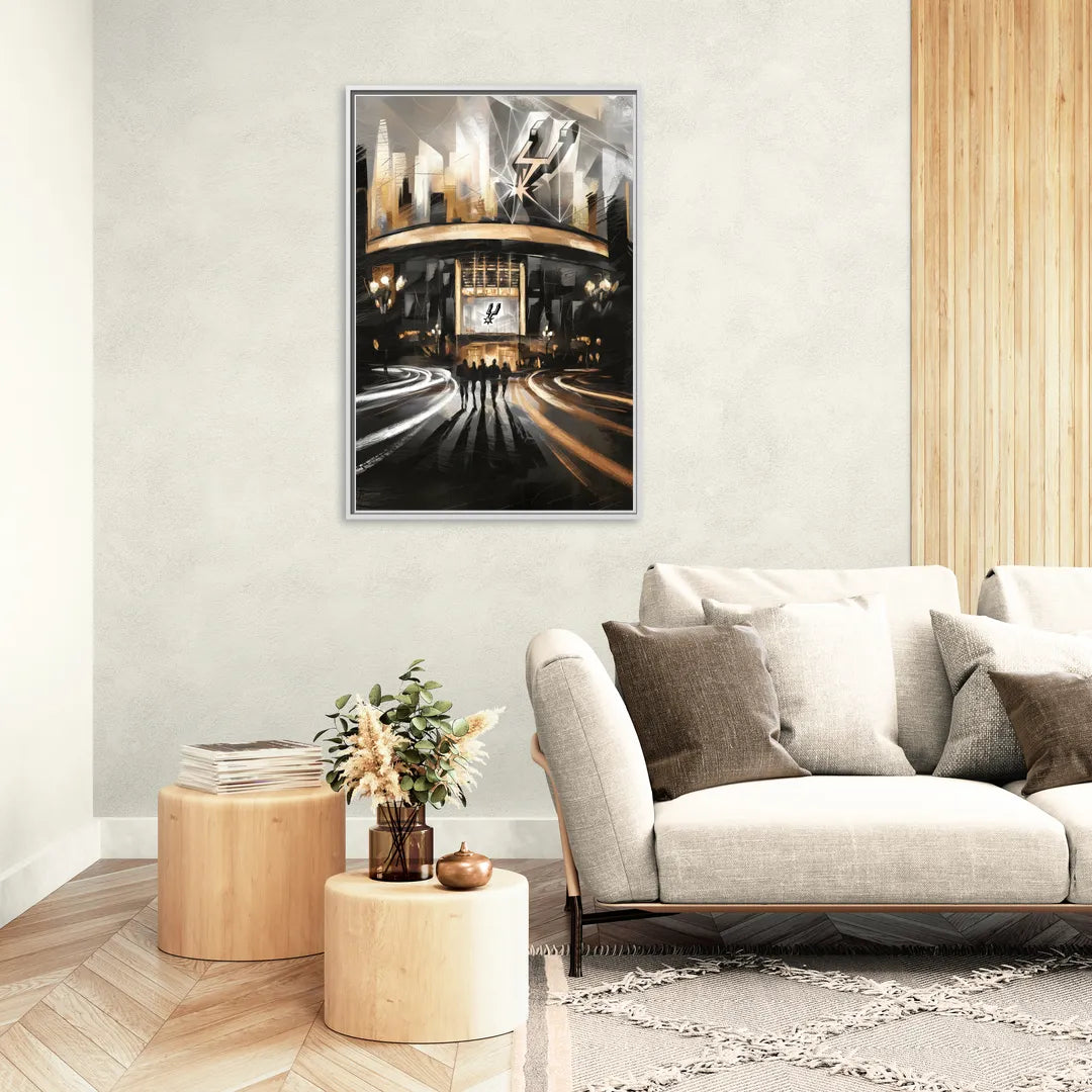 San Antonio Spurs Legacy - Living Room White Frame Canvas