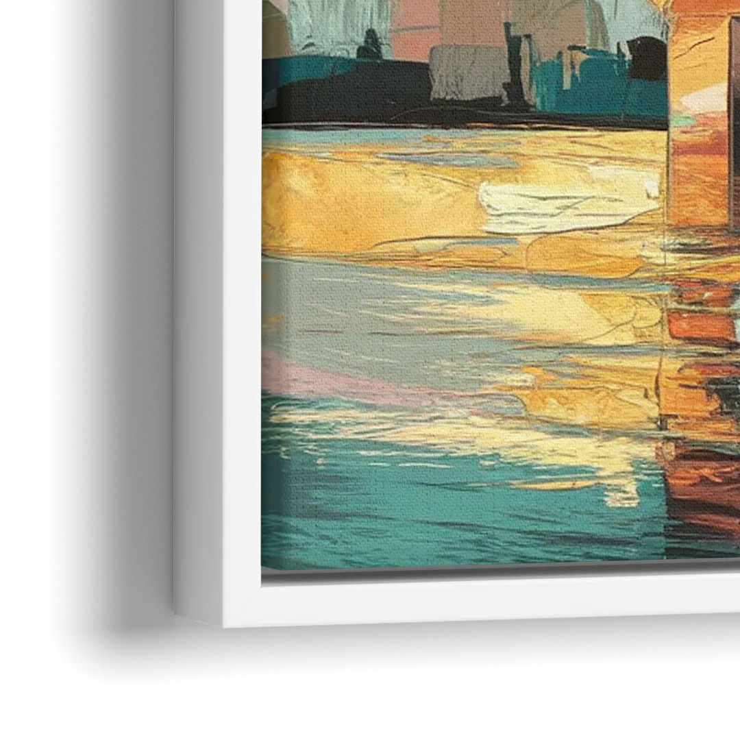 Houston Be Someone Bridge - Close-Up White Frame Canvas