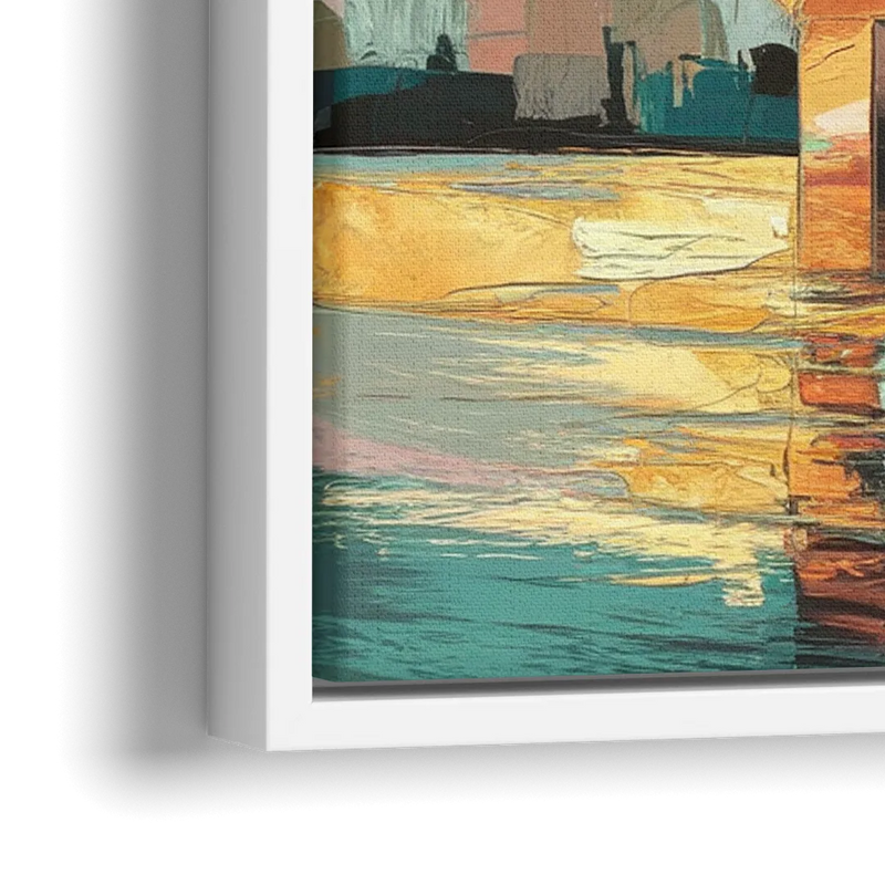 Houston Be Someone Bridge - Close-Up White Frame Canvas