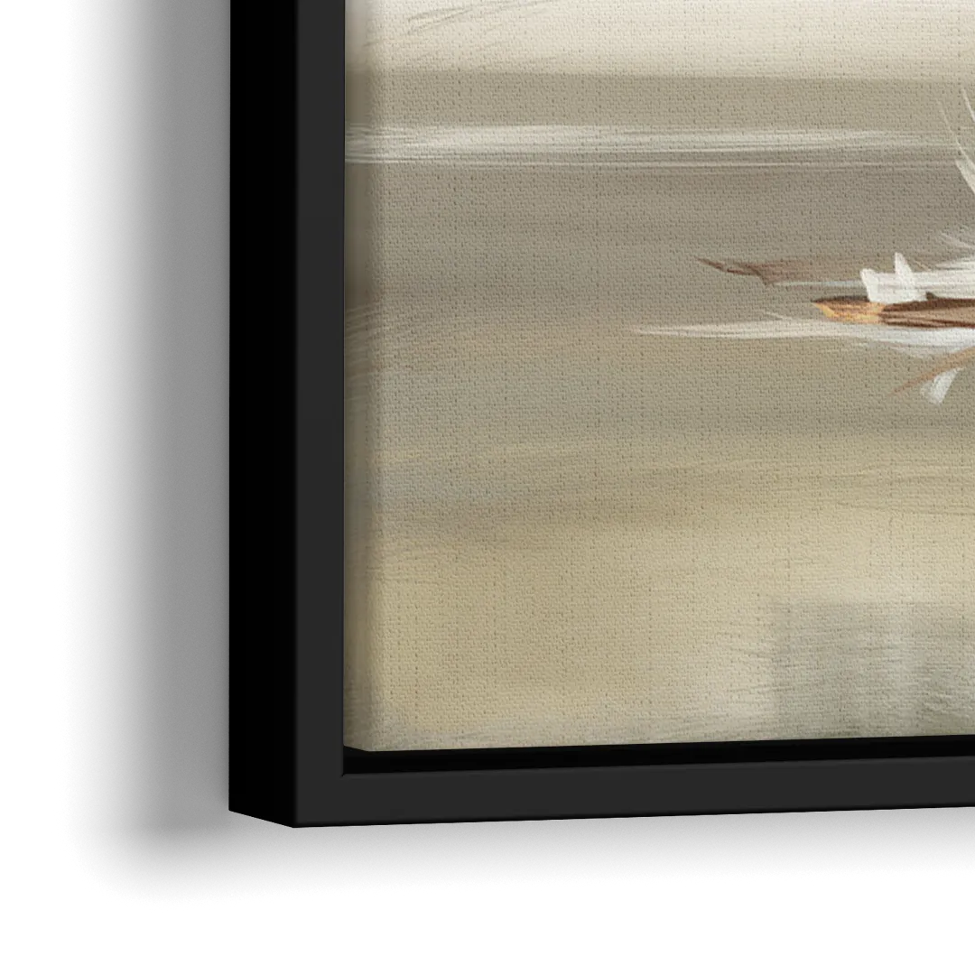 Buffalo Waterfront Serenity - Close-Up Black Frame Canvas