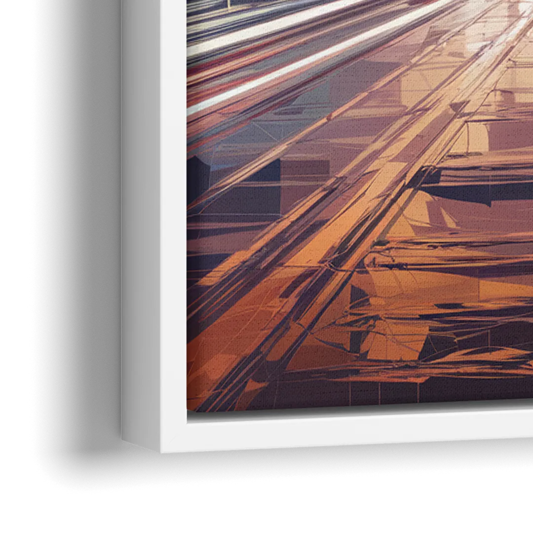 Los Angeles Sunset Boulevard - Close-Up White Frame Canvas