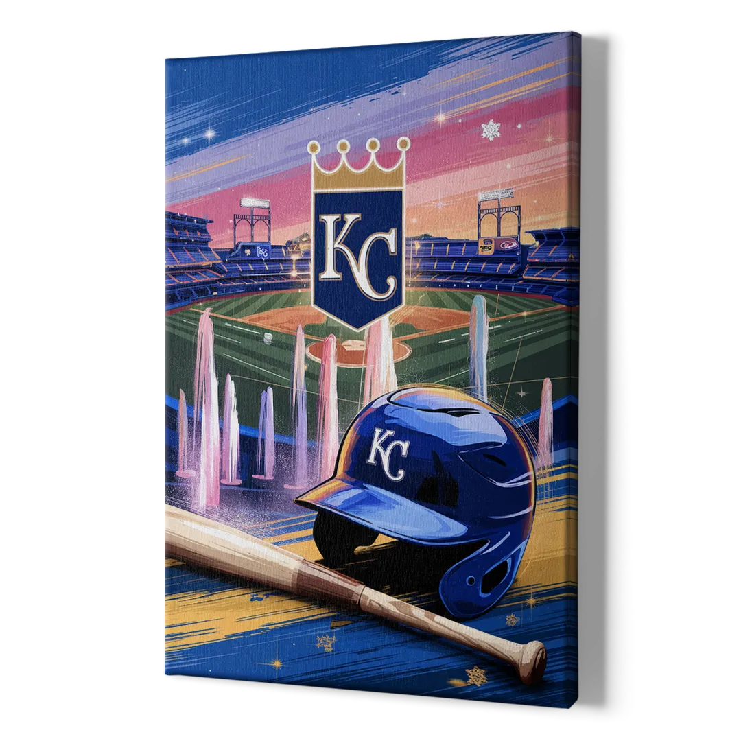 Kansas City Royals Team Spirit - Canvas Print Art Sides