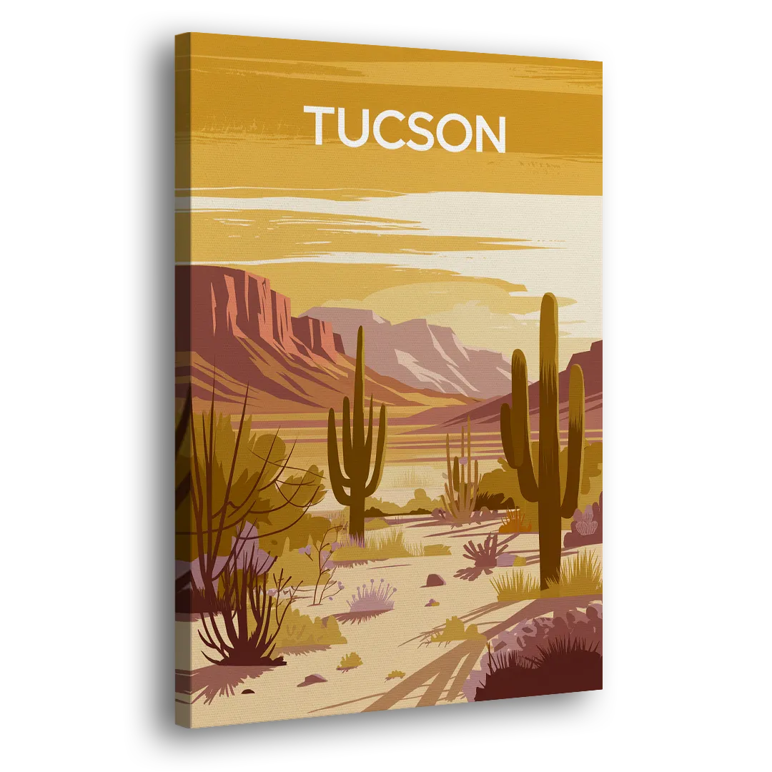 Tucson Mountain Views - Canvas Print Art Sides