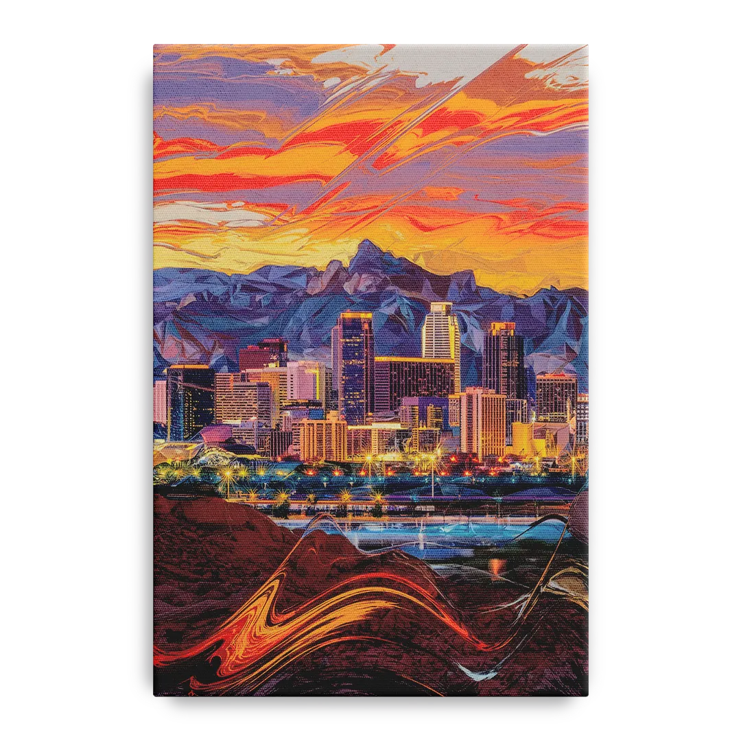 Phoenix Vibrant City Life - Canvas Wall Art