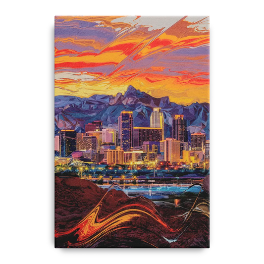 Phoenix Vibrant City Life - Canvas Wall Art