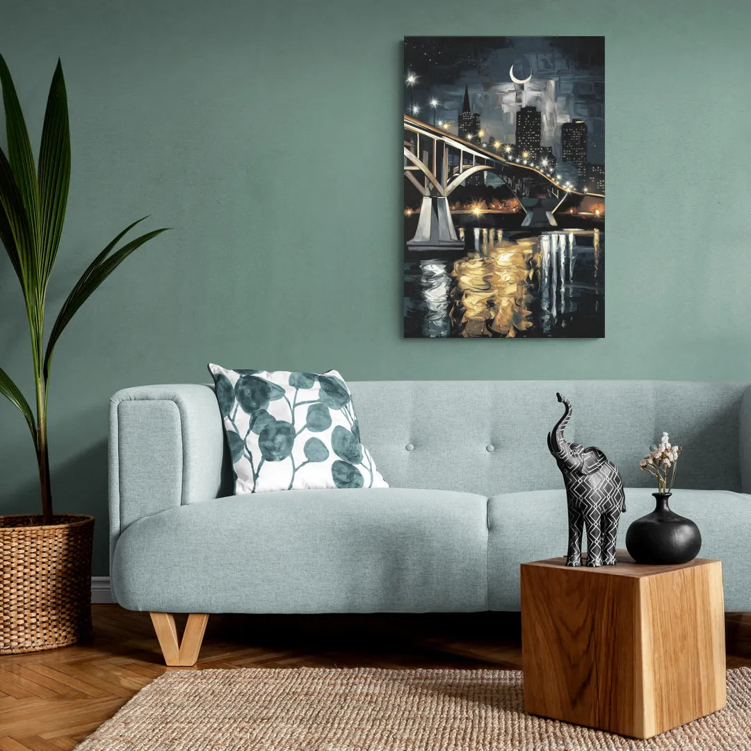 New Orleans Crescent City Nights - Canvas Wall Art Living Room