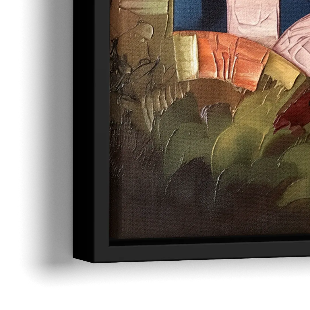 Huntsville Modern Cityscape - Close-Up Black Frame Canvas