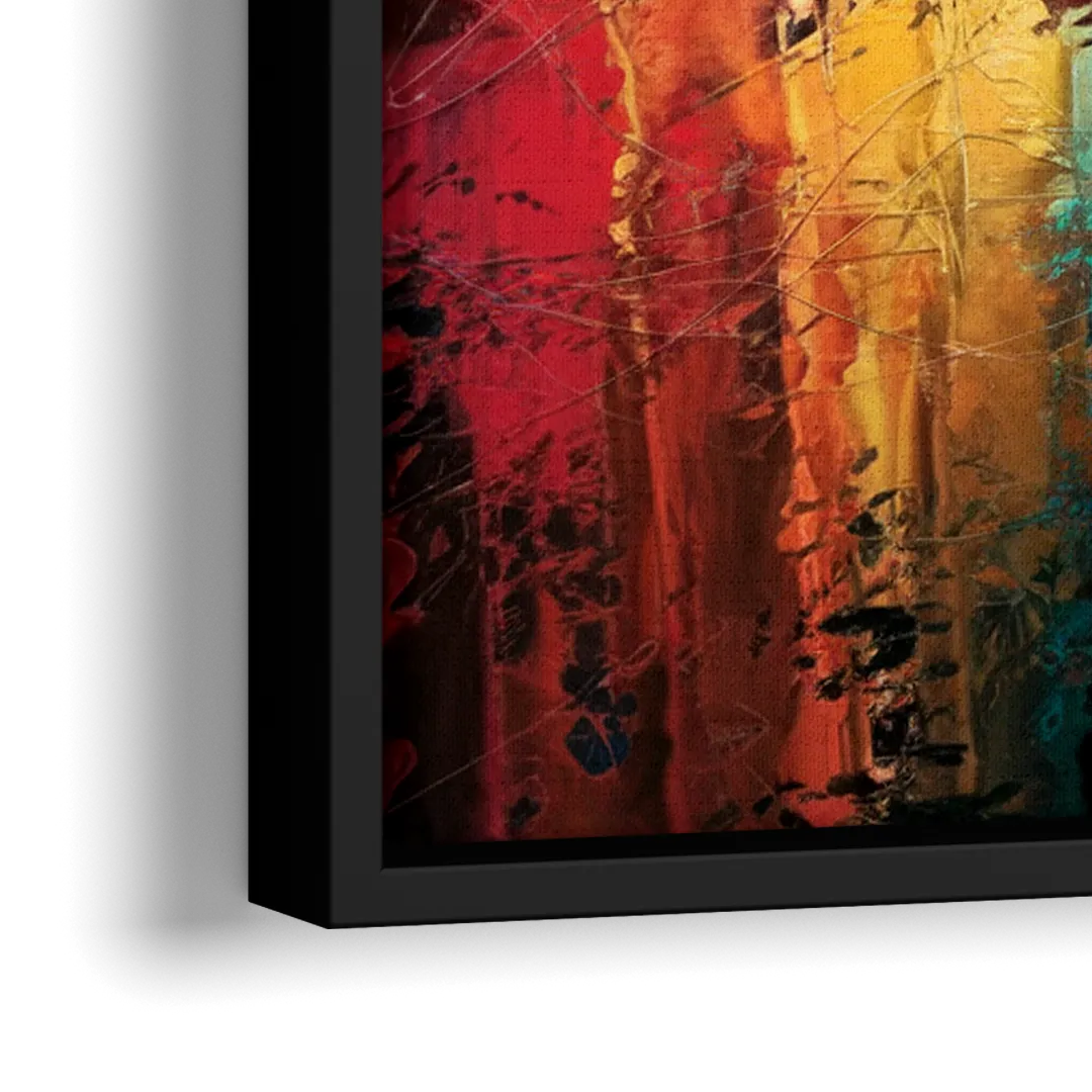 Las Vegas City Skyline - Close-Up Black Frame Canvas