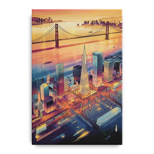 San Francisco Aerial View - Canvas Wall Art