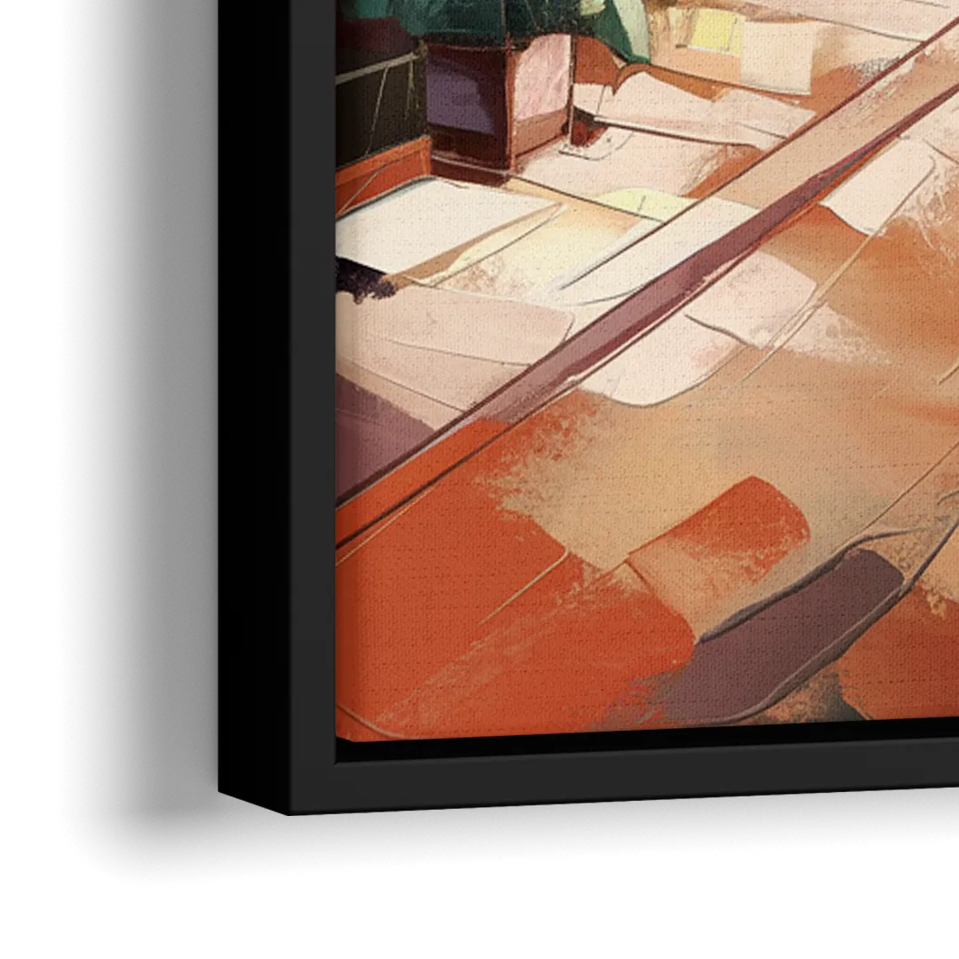 Bisbee Historic Streetscape - Close-Up Black Frame Canvas