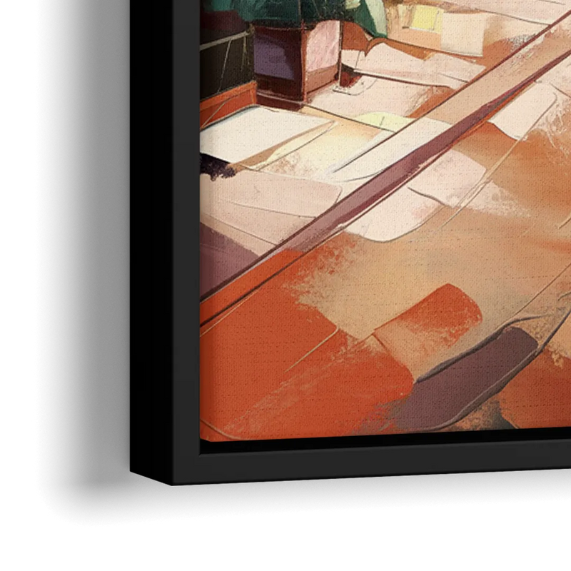 Bisbee Historic Streetscape - Close-Up Black Frame Canvas