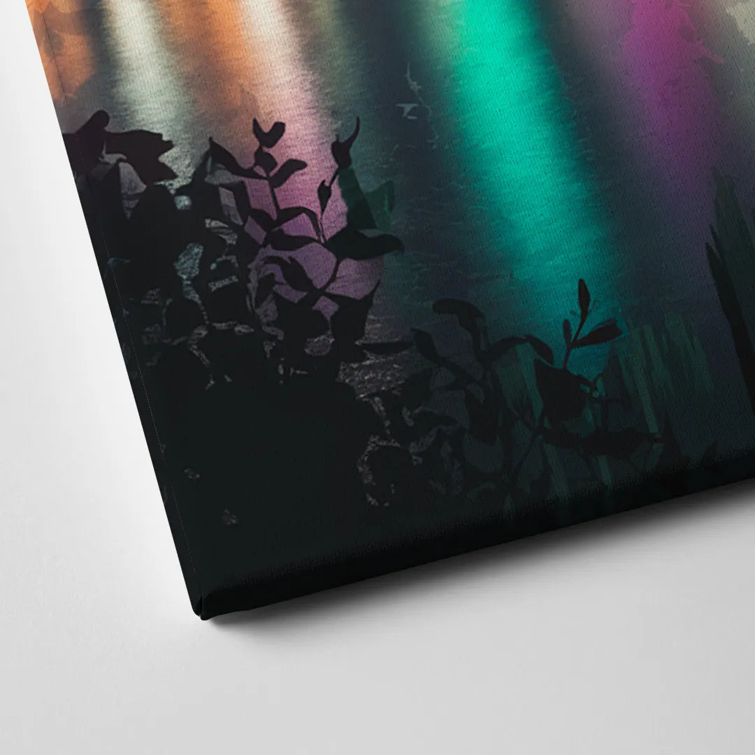 Orlando Downtown Night Lights Canvas Close Up