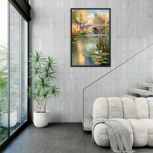 Madison Yahara River Tranquility - Living Room Black Frame Canvas