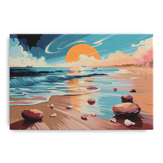 Corpus Christi Beach Sunset - Canvas Wall Art
