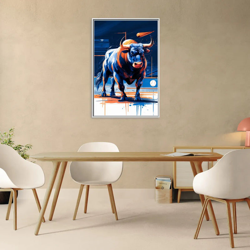 Durham Bulls Baseball Tribute - Living Room White Frame Canvas