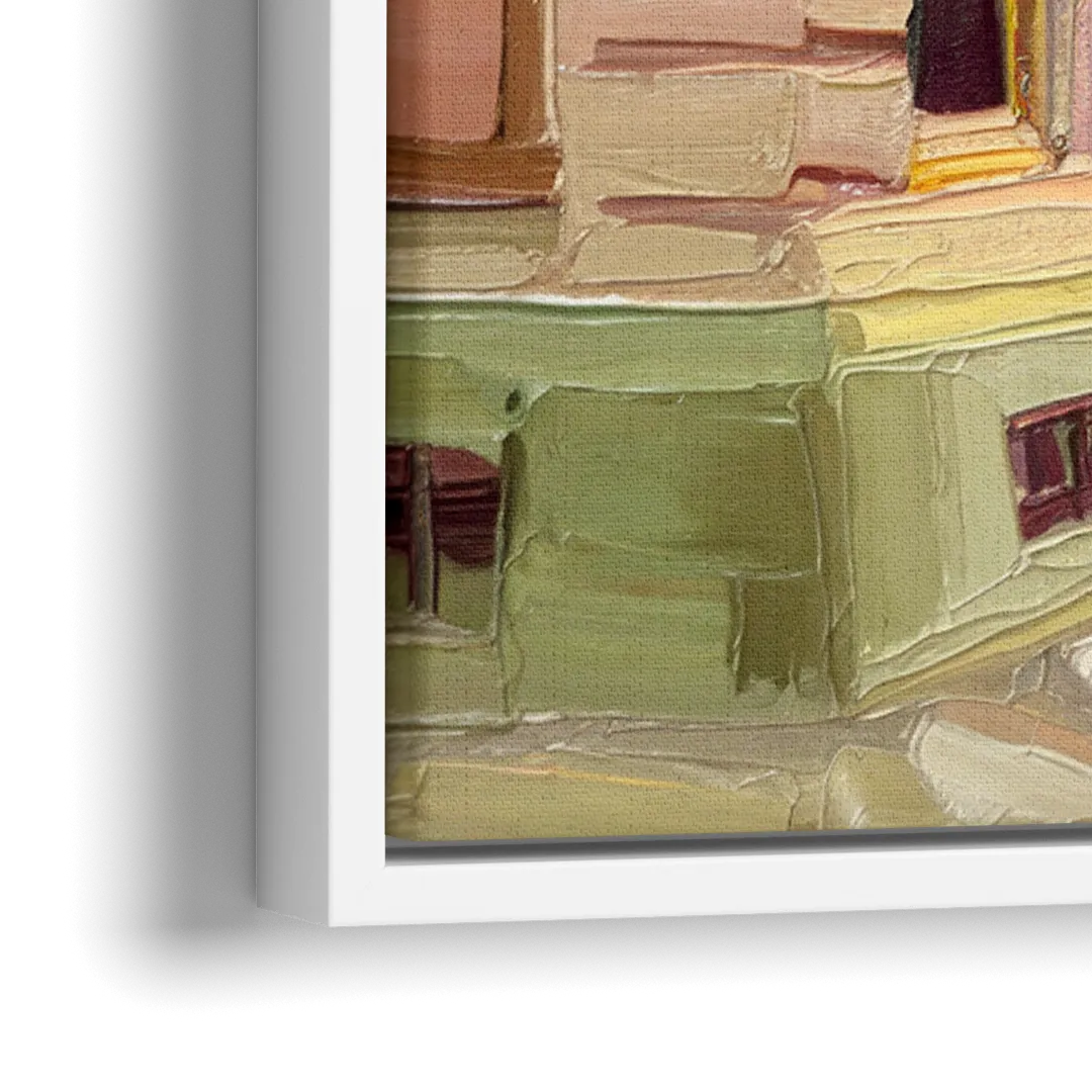 Dunedin Historic Architecture - Close-Up White Frame Canvas