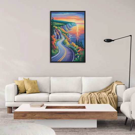 Cabot Trail Vista - Living Room Black Frame Canvas