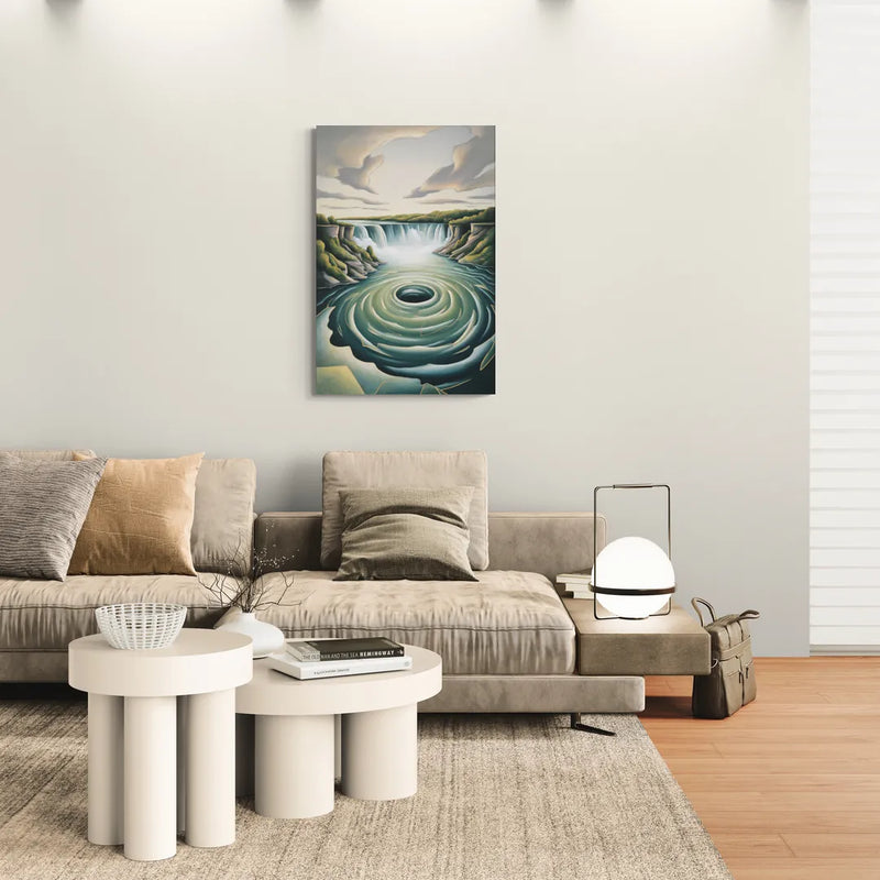 Niagara Whirlpool Aerial - Canvas Wall Art Living Room
