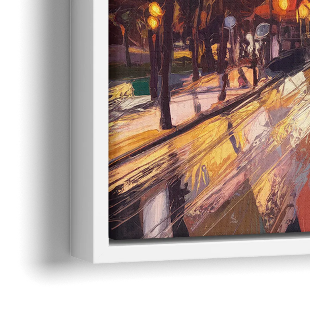 Los Angeles Golden Hour - Close-Up White Frame Canvas