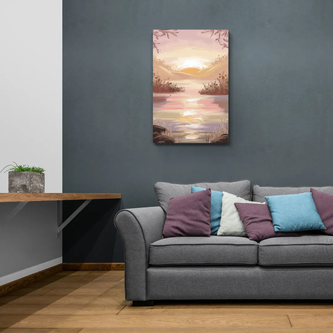 Springfield Sunrise Landscape - Canvas Wall Art Living Room