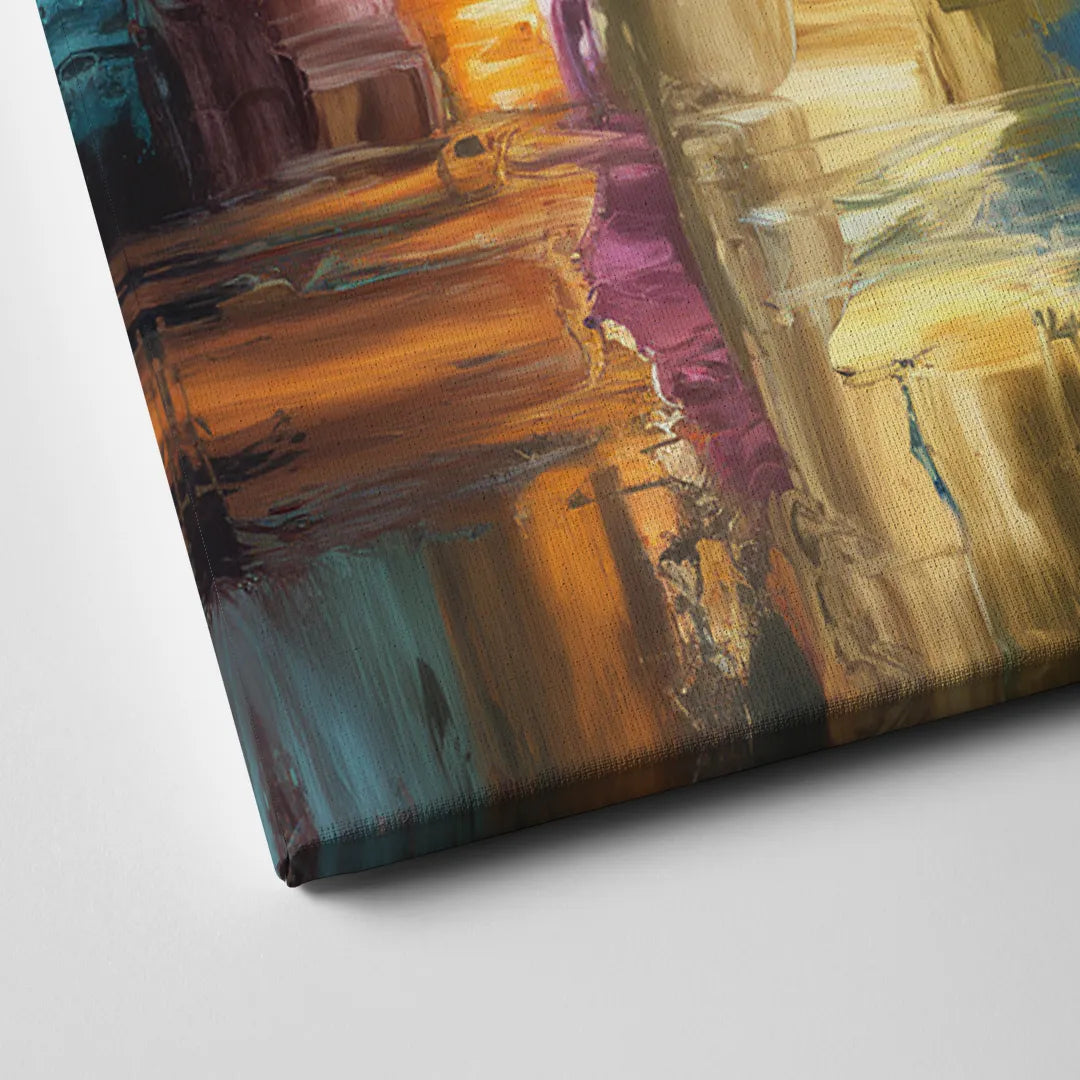 Wichita Cityscape Glow Canvas Close Up