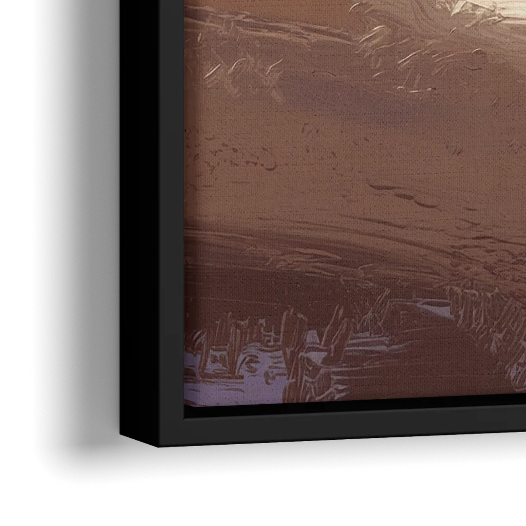 Naples Pier at Twilight - Close-Up Black Frame Canvas