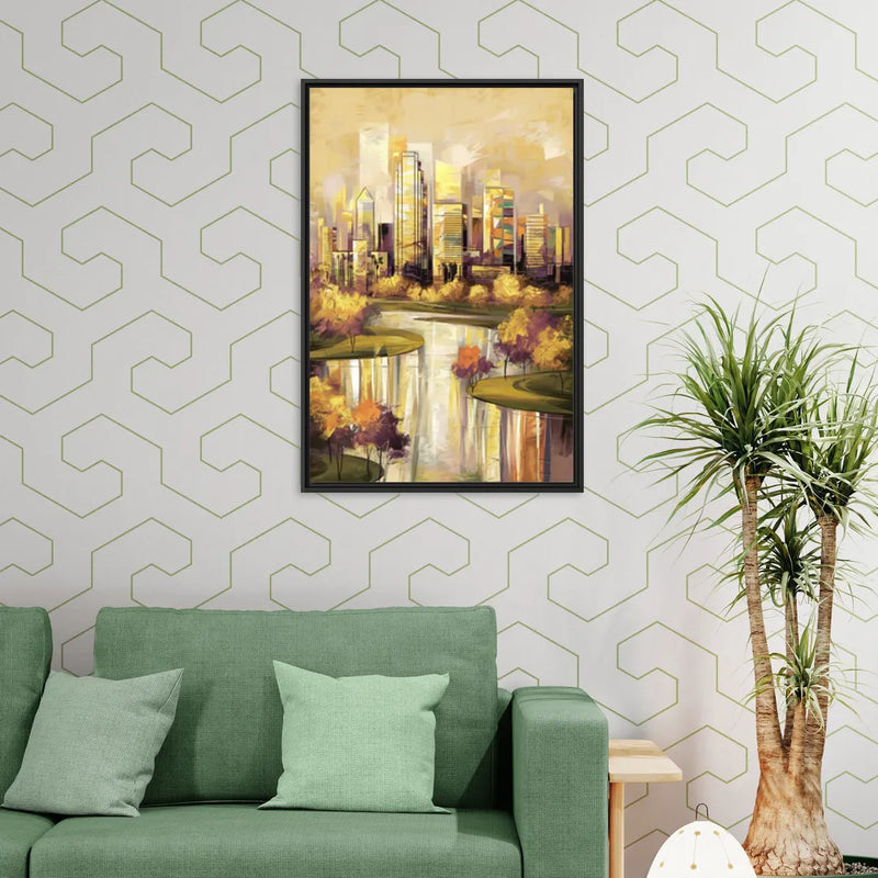 Irving Scenic Views - Living Room Black Frame Canvas