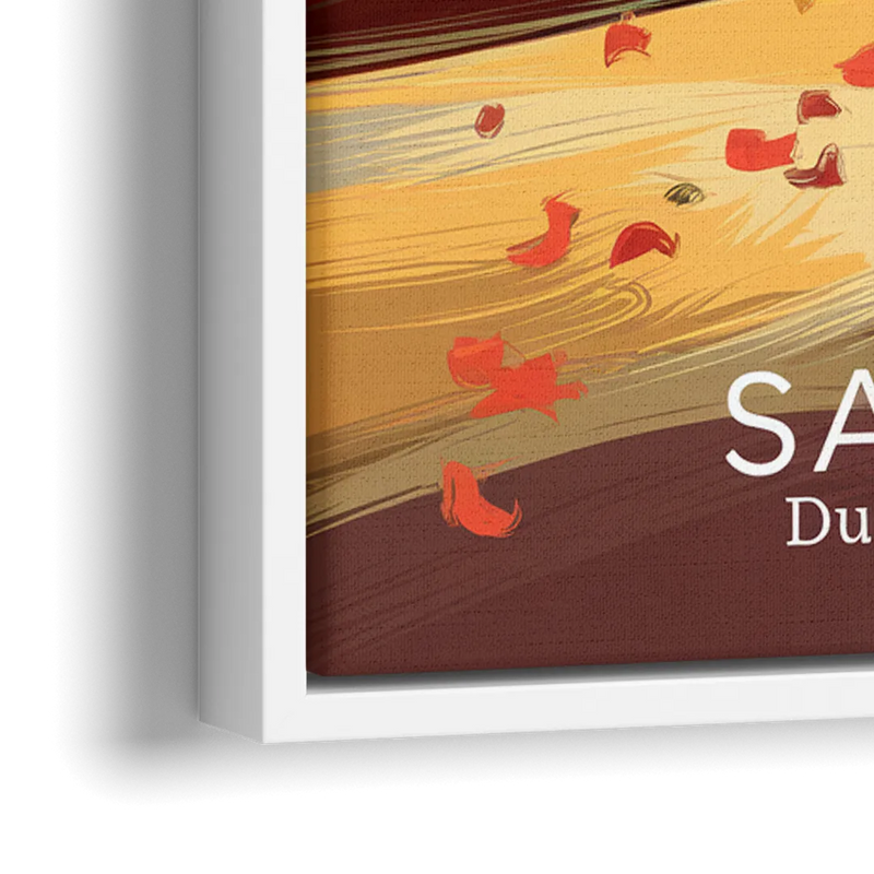 Salem Fall Foliage - Close-Up White Frame Canvas