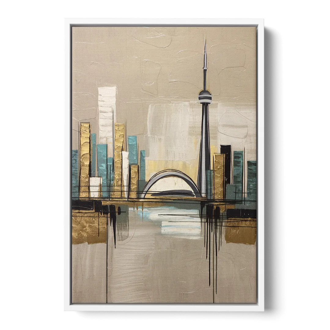 Ontario Urban Charm - White Frame Canvas
