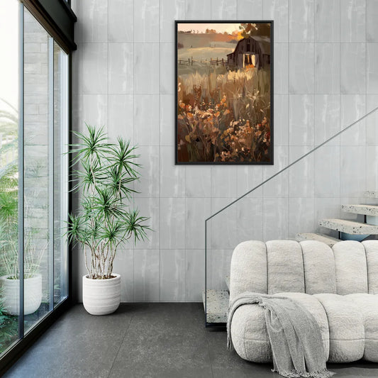 McKinney Rustic Charm - Living Room Black Frame Canvas