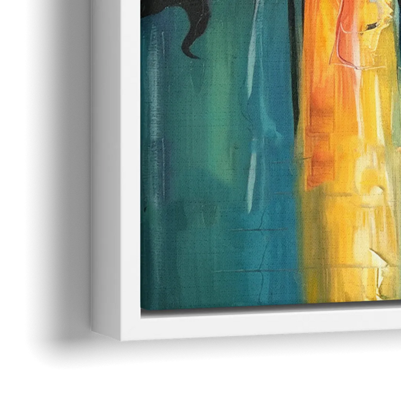 Austin Street Art Culture - Close-Up White Frame Canvas