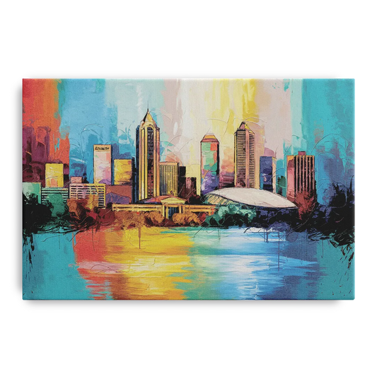 Atlanta Skyline Panoramic View - Canvas Wall Art