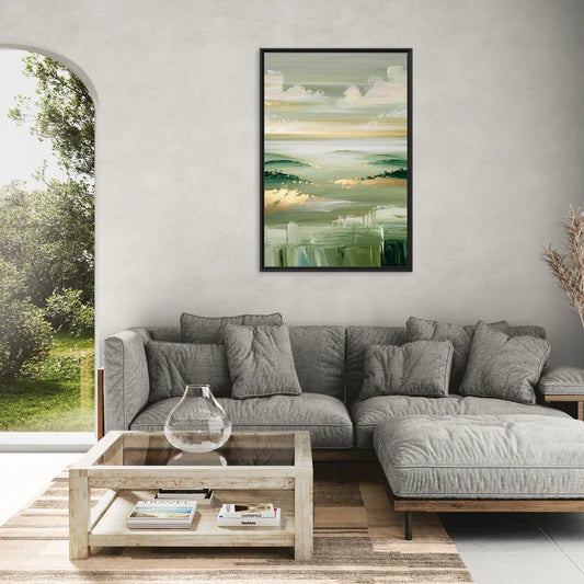 Glendale Scenic Horizons - Living Room Black Frame Canvas