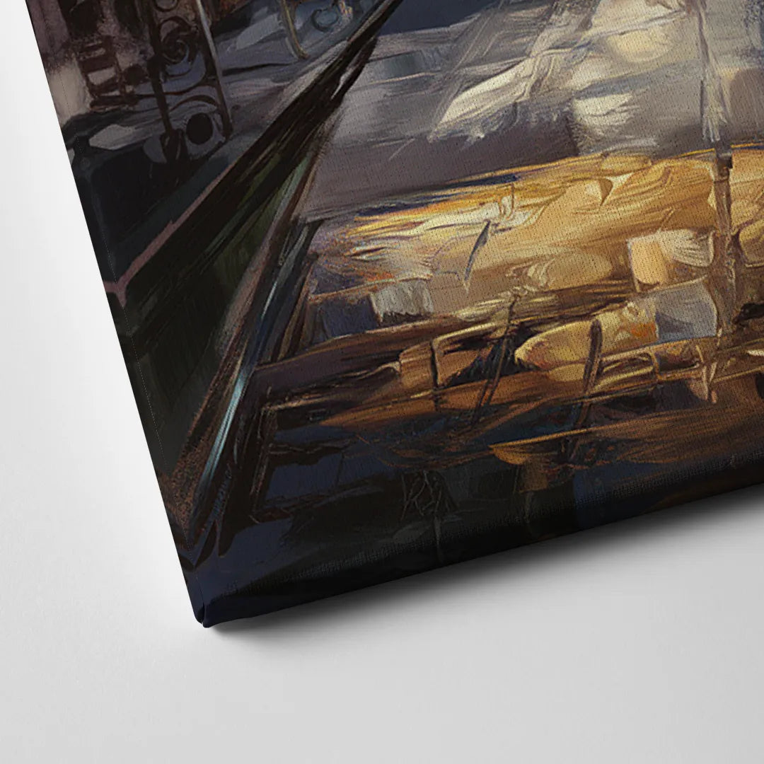 New Orleans Cathedral Silhouette Canvas Close Up