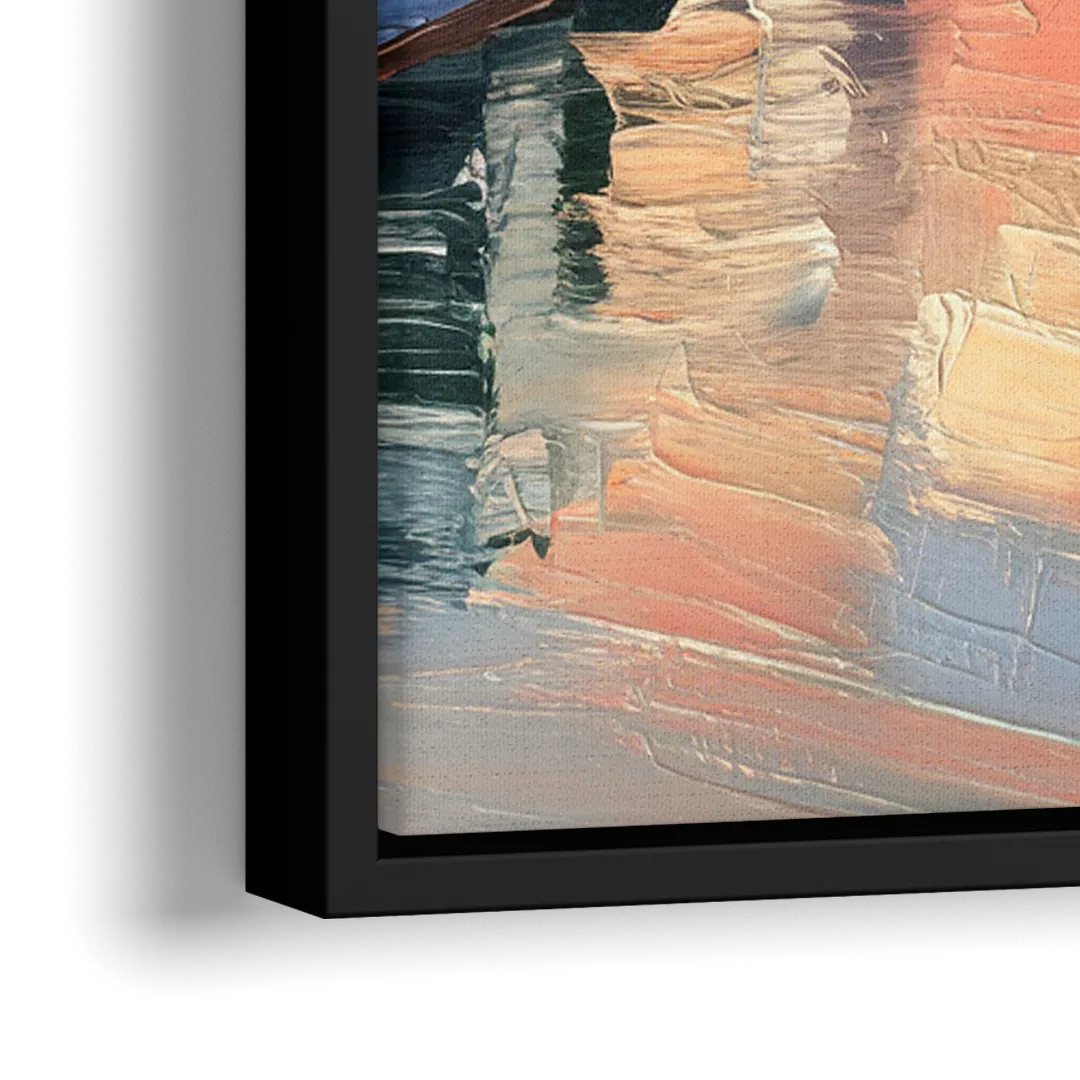 Richmond Downtown Charm - Close-Up Black Frame Canvas
