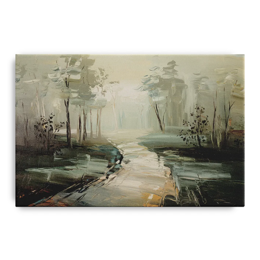 Salem Foggy Morning - Canvas Wall Art