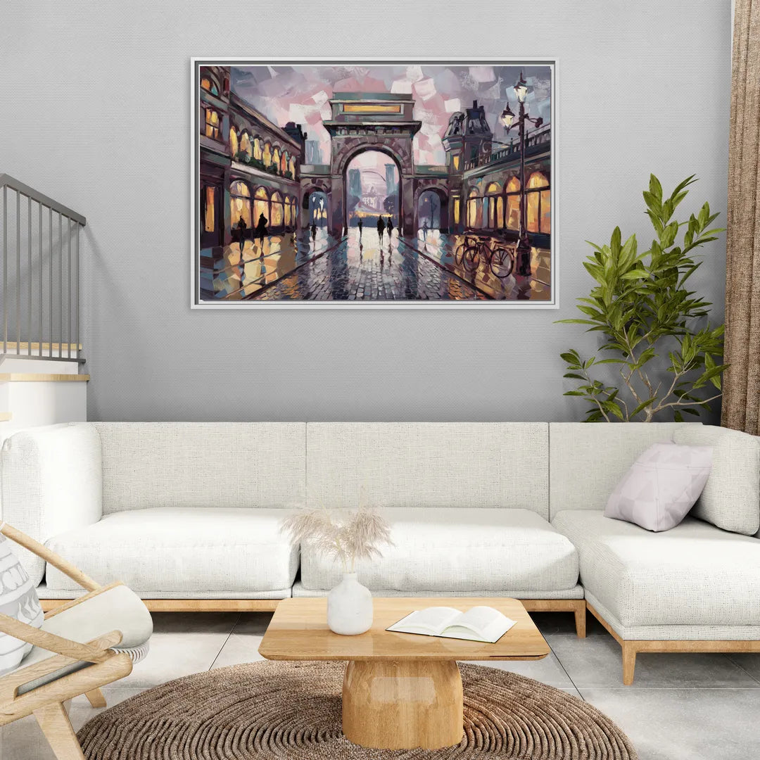 Chandler Urban Charm - Living Room White Frame Canvas